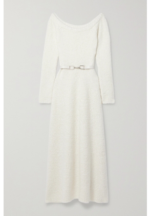 Gabriela Hearst - + Net Sustain Gertrude Belted Organic Cashmere And Silk-blend Bouclé Maxi Dress - Ivory - x small,small,medium,large,x large