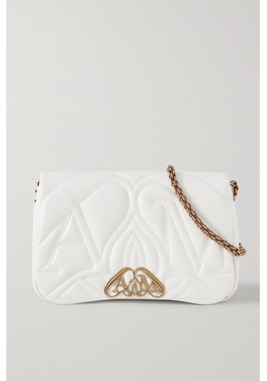 Alexander McQueen - The Seal Quilted Leather Shoulder Bag - White - One size