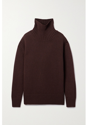 &Daughter - + Net Sustain Fintra Wool Turtleneck Sweater - Brown - x small,small,medium,large,x large