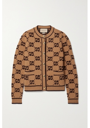 Gucci - Wool Bouclé-jacquard Cardigan - Brown - XXS,XS,S,M,L,XL