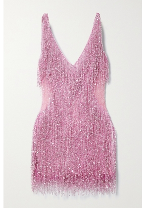 Naeem Khan - Gatsby Embellished Tulle Mini Dress - Pink - US2,US4,US6,US8,US10,US12