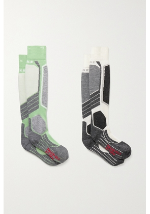 FALKE Ergonomic Sport System - Sk2 Set Of Two Jacquard-knit Ski Socks - Multi - IT 35/36,IT 37/38,IT 39/40,IT 41/42