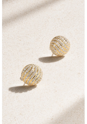 David Yurman - Sculpted Cable 18-karat Gold Diamond Earrings - One size