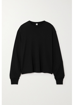 TOTEME - Cotton-jersey T-shirt - Black - xx small,x small,small,medium,large,x large