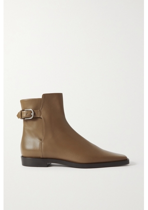 TOTEME - + Net Sustain The Belted Leather Ankle Boots - Neutrals - IT35,IT36,IT37,IT38,IT39,IT40,IT41,IT42