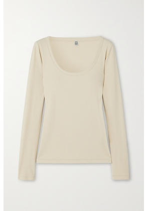 TOTEME - Ribbed Organic Cotton-blend Jersey Top - White - xx small,x small,small,medium,large,x large