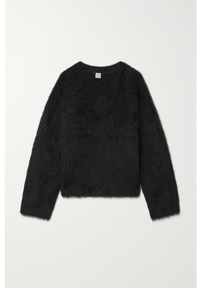 TOTEME - Brushed Alpaca-blend Sweater - Black - xx small,x small,small,medium,large,x large