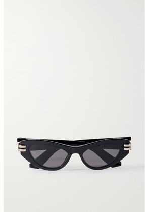 DIOR Eyewear - Cdior B1u Cat-eye Acetate And Gold-tone Sunglasses - Black - One size