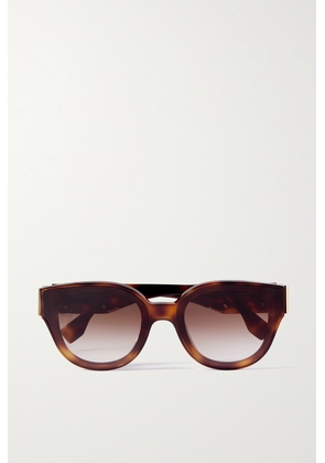 Fendi - First D-frame Embellished Tortoiseshell Acetate Sunglasses - Brown - One size