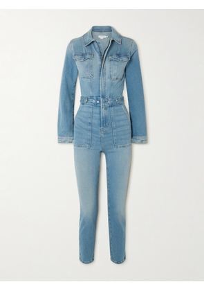 GOOD AMERICAN - Fit For Success Denim Jumpsuit - Blue - x small,small,medium,large,x large