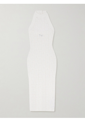 Balmain - Crochet-knit Halterneck Dress - White - FR34,FR36,FR38,FR40,FR42,FR44,FR46