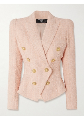 Balmain - Double-breasted Tweed Blazer - Pink - FR34,FR36,FR38,FR40,FR42,FR44,FR46