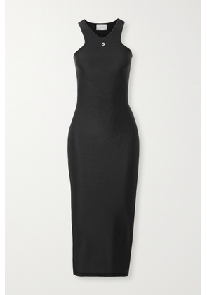 Coperni - Embellished Satin-jersey Midi Dress - Black - x small,small,medium,large,x large