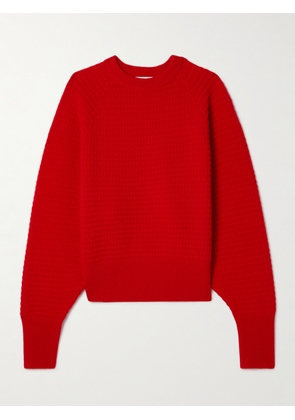 SASUPHI - Waffle-knit Merino Wool And Cashmere-blend Sweater - Red - IT36,IT38,IT40,IT42,IT44