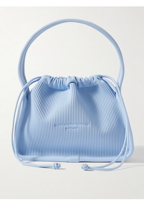 Alexander Wang - Ryan Small Appliquéd Ribbed-knit Tote - Blue - One size