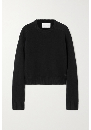 LOULOU STUDIO - + Net Sustain Bruzzi Oversized Cropped Merino Wool And Cashmere-blend Sweater - Black - x small,small,medium,large