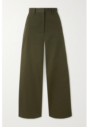 Matteau - + Net Sustain Organic Cotton-blend Twill Straight-leg Pants - Green - 1,2,3,4,5