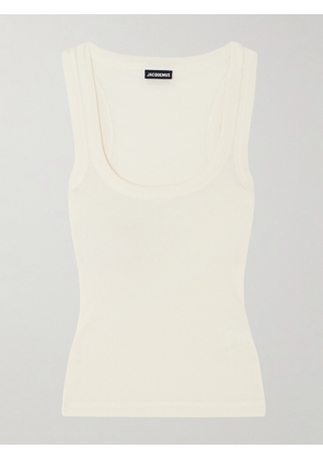 Jacquemus - Le Debardeur Ribbed Cotton-jersey Tank - White - xx small,x small,small,medium,large,x large,xx large