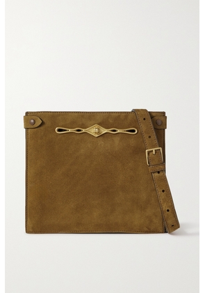 Métier - + Fernando Jorge Stowaway Embellished Suede Shoulder Bag - Brown - One size