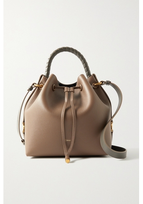 Chloé - + Net Sustain Marcie Two-tone Textured-leather Bucket Bag - Brown - One size