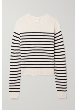KHAITE - Diletta Striped Cashmere Sweater - Neutrals - x small,small,medium,large,x large
