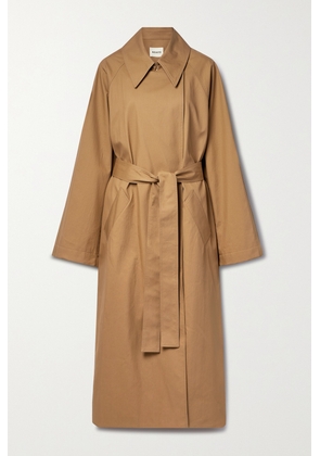 KHAITE - Minnie Belted Cotton-blend Twill Trench Coat - Brown - US0,US2,US4,US6,US8,US10,US12