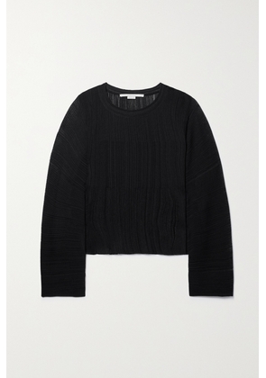 Stella McCartney - + Net Sustain Ribbed-knit Sweater - Black - xx small,x small,small,medium,large,x large
