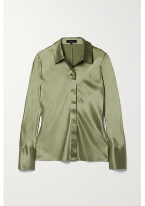 Joseph - Brunel Silk-satin Shirt - Green - FR34,FR36,FR38,FR40,FR42,FR44