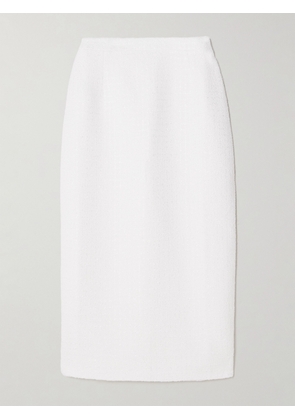 Alessandra Rich - Bouclé-tweed Midi Skirt - White - IT36,IT38,IT40,IT42,IT44,IT46