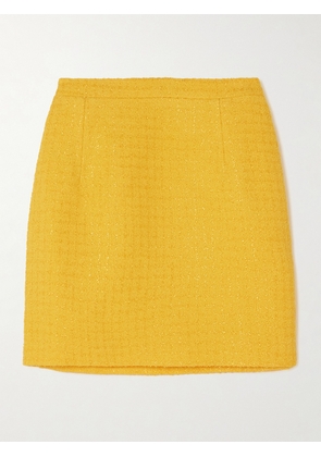 Alessandra Rich - Bouclé-tweed Mini Skirt - Yellow - IT36,IT38,IT40,IT42,IT44
