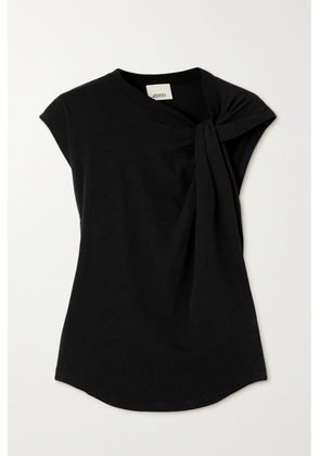 Isabel Marant - Nayda Knotted Cotton-jersey Top - Black - x small,small,medium,large,x large