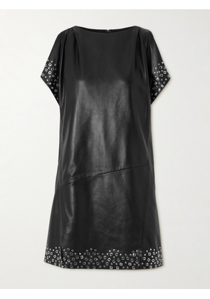 Isabel Marant - Evani Embellished Leather Mini Dress - Black - FR34,FR36,FR38,FR40,FR42