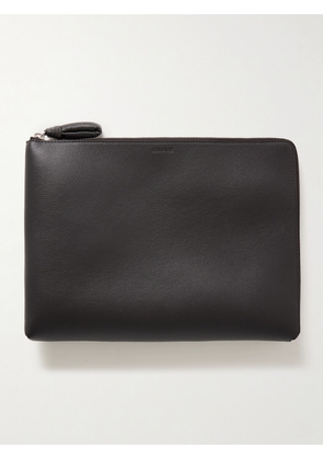 LEMAIRE - Textured-leather Pouch - Brown - One size