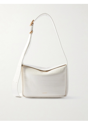 Jil Sander - Croc-effect Leather Shoulder Bag - Off-white - One size