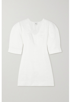 Aje - Hunter Embellished Cutout Linen-blend Mini Dress - Ivory - UK 4,UK 6,UK 8,UK 10,UK 12,UK 14
