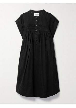 Marant Étoile - Leazali Pintucked Cotton-voile Mini Dress - Black - FR34,FR36,FR38,FR40,FR42,FR44