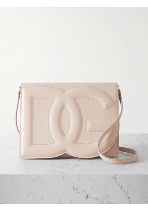 Dolce & Gabbana - Embossed Leather Shoulder Bag - Ivory - One size