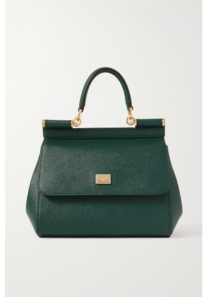 Dolce & Gabbana - Sicily Small Textured-leather Tote - Green - One size