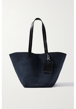 Proenza Schouler White Label - Bedford Large Leather-trimmed Suede Tote - Blue - One size