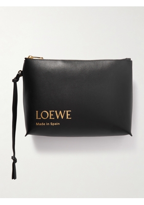 Loewe - Debossed Leather Clutch - Black - One size