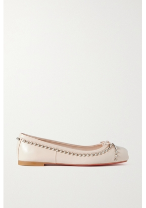 Christian Louboutin - Mamadrague Spiked Leather Ballet Flats - Cream - IT36,IT36.5,IT37,IT37.5,IT38,IT38.5,IT39,IT39.5,IT40,IT40.5,IT41,IT41.5,IT42