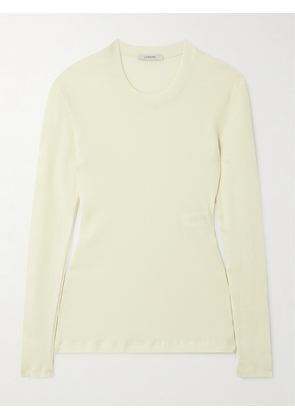 LEMAIRE - Ribbed Cotton T-shirt - Yellow - x small,small,medium,large,x large