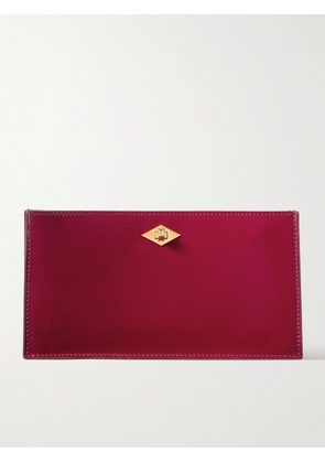 Métier - Ease Glossed-leather Clutch - Red - One size