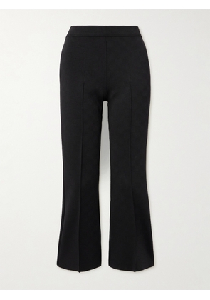 HIGH SPORT - Nsfw Crop Kick Checked Stretch-jacquard Knit Flared Pants - Black - x small,small,medium,large,x large