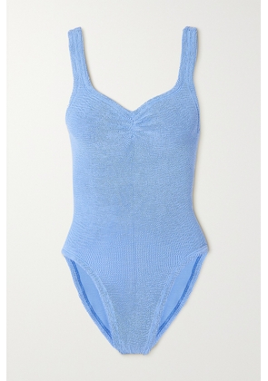 Hunza G - Tonya Seersucker Swimsuit - Blue - One size