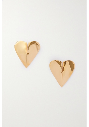 Alaïa - Torn Heart Oversized Gold-tone Earrings - One size