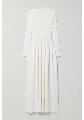 Altuzarra - Denning Ribbed-knit And Jersey Maxi Dress - White - x small,small,medium,large,x large