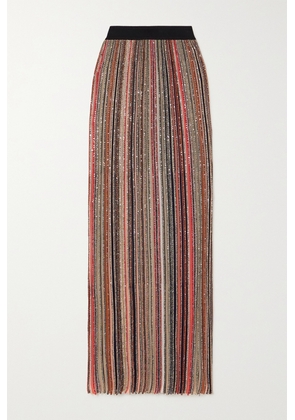 Missoni - Sequin-embellished Striped Crochet-knit Maxi Skirt - Multi - IT36,IT38,IT40,IT42,IT44,IT46,IT48,IT50