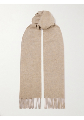 Johnstons of Elgin - Fringed Cashmere Scarf - Neutrals - One size