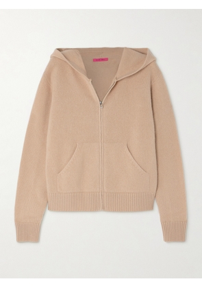 The Elder Statesman - Cropped Cashmere Hoodie - Neutrals - x small,small,medium,large
